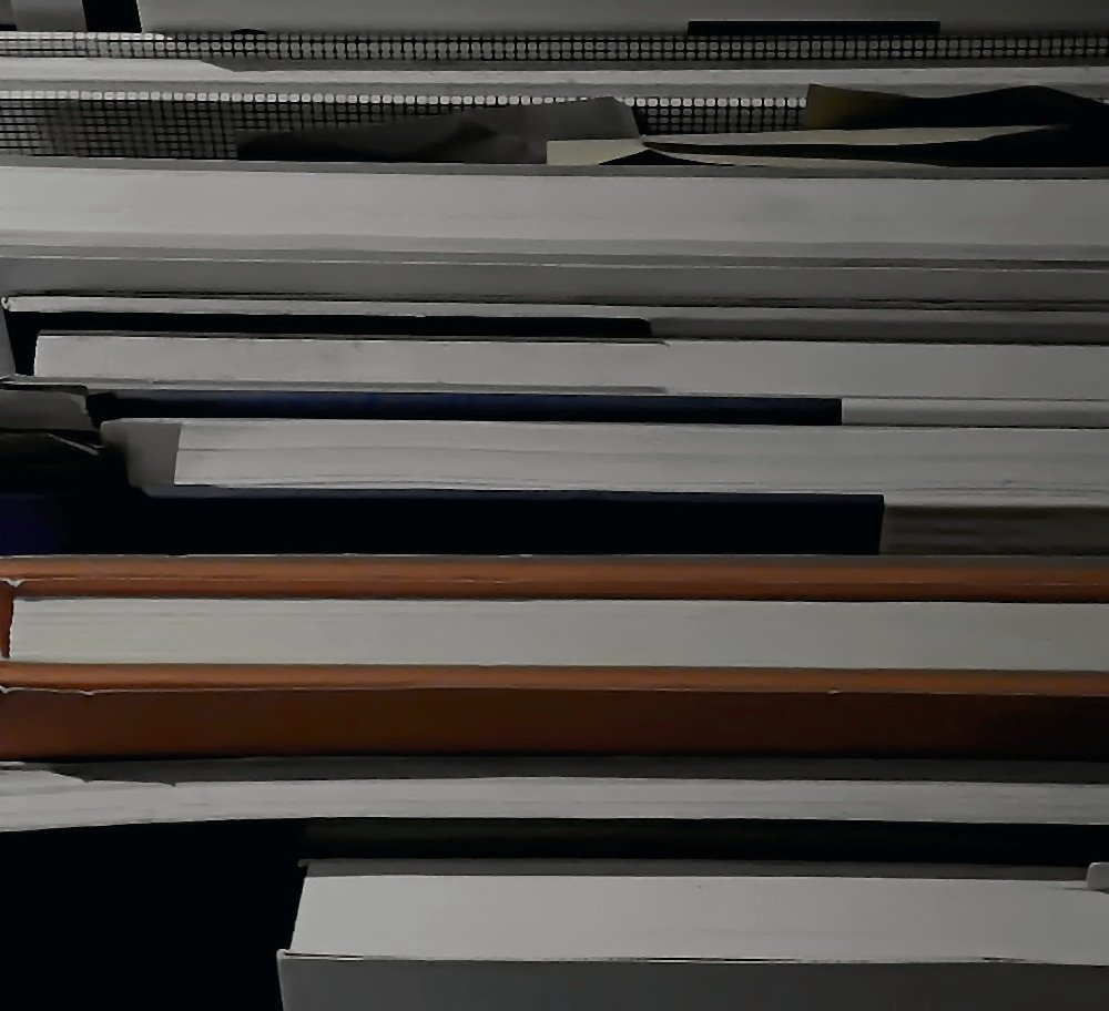 Books viewed from above